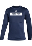 Fresno State Bulldogs Team Issue Crew Sweatshirt - Navy Blue