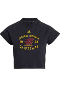Central Michigan Chippewas Womens Recycled Cotton Crop T-Shirt -