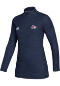 Fresno State Bulldogs Womens Game Mode 1/4 Zip Pullover - Navy Blue