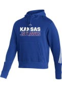 Kansas Jayhawks Fashion Pullover Hooded Sweatshirt - Blue