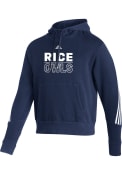 Rice Owls Fashion Pullover Hooded Sweatshirt - Navy Blue