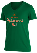 Miami Hurricanes Womens Blend T-Shirt - Green
