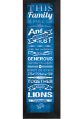 Detroit Lions 6x20 inch Family Cheer Sign