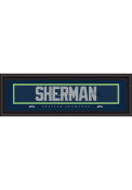 Richard Sherman Seattle Seahawks 8x24 Signature Framed Posters