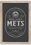 New York Mets Framed Black and White Wall Wall Art
