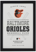 Baltimore Orioles Framed Team Logo Wall Wall Art