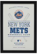 New York Mets Framed Team Logo Wall Wall Art
