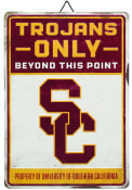 USC Trojans Property Of Metal Sign