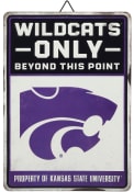 Purple K-State Wildcats Property Of Metal Sign