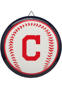 Cleveland Indians Round Baseball Metal Sign
