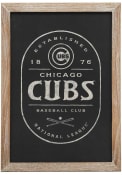 Chicago Cubs Club Framed Wood Wall Wall Art