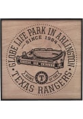 Texas Rangers Stadium Framed Wood Wall Wall Art