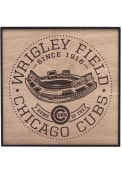 Chicago Cubs Stadium Framed Wood Sign