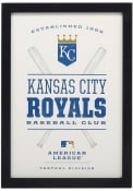Kansas City Royals Framed Wood Sign