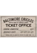 Baltimore Orioles Vintage Ticket Office Wall Sign