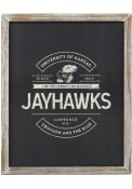 Kansas Jayhawks Rustic Framed Sign