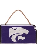 K-State Wildcats Hanging Wood Sign