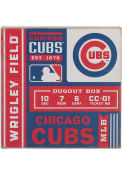 Chicago Cubs Deep Wood Block Sign
