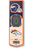 Denver Broncos 6x19 inch 3D Stadium Banner