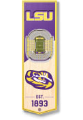 LSU Tigers 6x19 inch 3D Stadium Banner