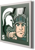 Michigan State Spartans 12x12 3D Logo Sign