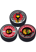 Chicago Blackhawks 3 Pack Collectible Hockey Puck