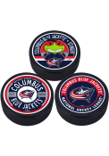 Columbus Blue Jackets 3 Pack Collectible Hockey Puck