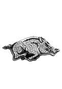 Arkansas Razorbacks Crystal Car Emblem - Silver