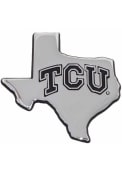 TCU Horned Frogs Metal Car Emblem - Silver