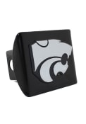Black K-State Wildcats Black Metal Hitch Cover