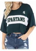 Michigan State Spartans Womens Morgan T-Shirt - Green