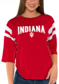 Indiana Hoosiers Womens Abigail 3/4 Sleeve T-Shirt - Red