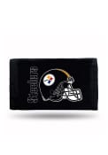 Pittsburgh Steelers Nylon Trifold Wallet - Black