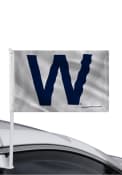 Chicago Cubs W Logo Car Flag - White