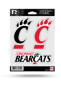 Red Cincinnati Bearcats 3PK Decal