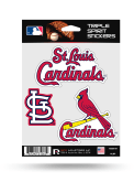 St Louis Cardinals 3PK Auto Decal - Red