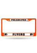 Philadelphia Flyers Orange Colored Chrome License Frame