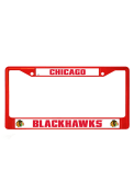 Chicago Blackhawks Red Colored Chrome License Frame