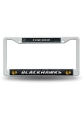 Chicago Blackhawks White Plastic License Frame