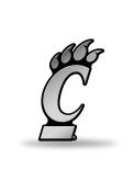 Silver Cincinnati Bearcats Molded Plastic Car Emblem