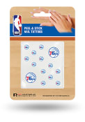 Philadelphia 76ers Team Logo Fingernail Tattoo