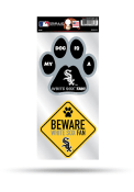 Chicago White Sox 2-Piece Pet Themed Auto Decal - Black