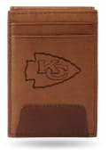 Kansas City Chiefs Front Pocket Bifold Wallet - Brown