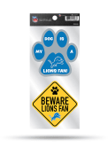 Detroit Lions 2-Piece Pet Themed Auto Decal - Blue