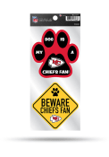 Kansas City Chiefs 2-Piece Pet Themed Auto Decal - Red