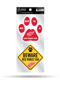 Detroit Red Wings 2-Piece Pet Themed Auto Decal - Red