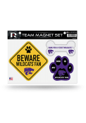 Purple K-State Wildcats 3-Piece Pet Themed Pet Magnet