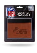 Detroit Lions Manmade Trifold Wallet - Brown