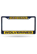 Michigan Wolverines Colored Chrome License Frame