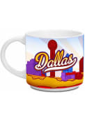 Dallas Ft Worth Skyline White 14 oz Metro Mug